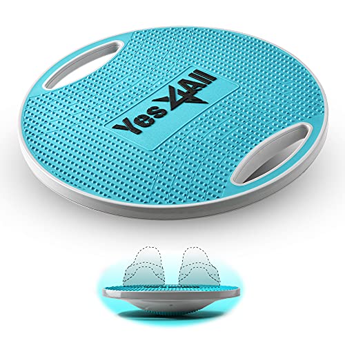 Yes4All Premium Wobble/Core Balance Board – 16.34 inch Round Balance Board for Standing Desk, Core Training, Home Gym Workout (Sky Blue)