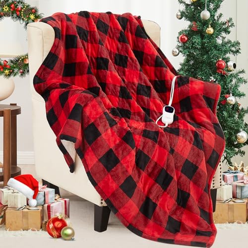 HomeMate Electric Blanket Heated Full Size - 72“x84“ Ultra Soft Cozy Flannel Heating Blanket with 10 Fast Heat Levels 8 Hours Auto Off Over-Heated Protection ETL Certification Keep Warm in Home Office