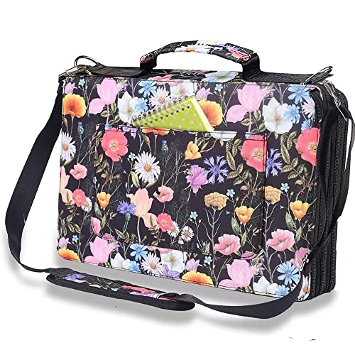 Lbxgap Portable Colored 384 Slots Pencil case Organizer with Printing Pattern for Prismacolor Watercolor Pencils, Crayola Colored Pencils, Marco Pencils