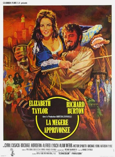 Pop Culture Graphics The Taming of The Shrew Poster French 27x40 Elizabeth Taylor Richard Burton Michael York