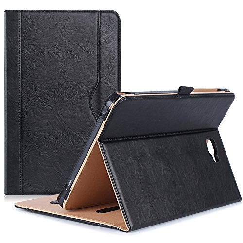 ProCase Galaxy Tab A 10.1 Case 2016 Old Model, Stand Folio Case Cover for Galaxy Tab A 10.1' Tablet SM-T580 T585 T587 (NO S Pen Version) with Multiple Viewing Angles, Card Pocket -Black