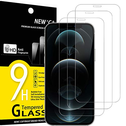 NEW'C 3 Pack Designed for iPhone 12 Pro Max Screen Protector Case Friendly (iPhone 12 Pro Max 6.7 inch)
