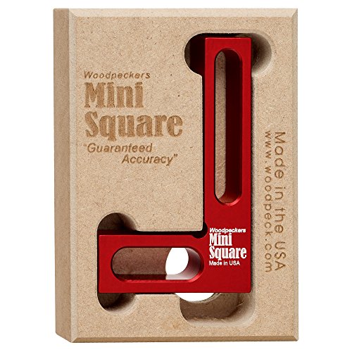 Woodpeckers Mini Square, Made in USA, Small Pocket Woodworking Square for Checking Edge of Carpenter Cutting Tools for Square