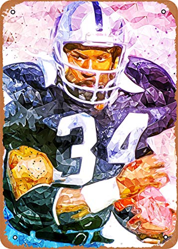 Dreyooy Sports and Musics Bo Jackson Wall Art 12'x 8' Metal Tin Retro Vintage Sign