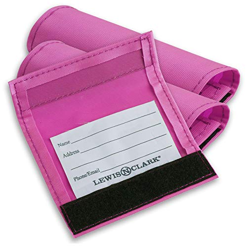 Lewis N. Clark 3-Pack Luggage ID Handle Wrap, Pink, One Size