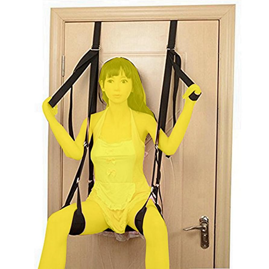 Heavy Duty 400 Lbs Sex Door Swing for Adults Hanging Sex Swivel Swings with Seat Belt Sexy Swing with Stand Frame BDSM Restraints Sex Hanging Harness Sex Slingshot Swing for Adults Couples Sweater
