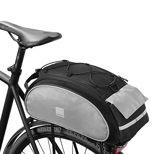 Roswheel 14541 Multifunctional Bike Rear Seat Cargo Bag Bicycle Rack Trunk Panniers, Black