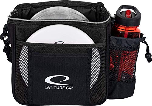 D·D DYNAMIC DISCS Latitude 64 Black Slim Disc Golf Bag | Introductory Disc Golf Bag | Great for Beginners and Casual Disc Golf Rounds | Lightweight and Durable Frisbee Golf Bag | 8-10 Disc Capacity