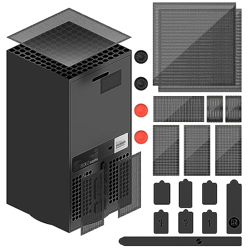 FYOUNG Dust Filter, PVC Cover Compatible with Xbox Series X Console Top and Back Protection - 2 Sets