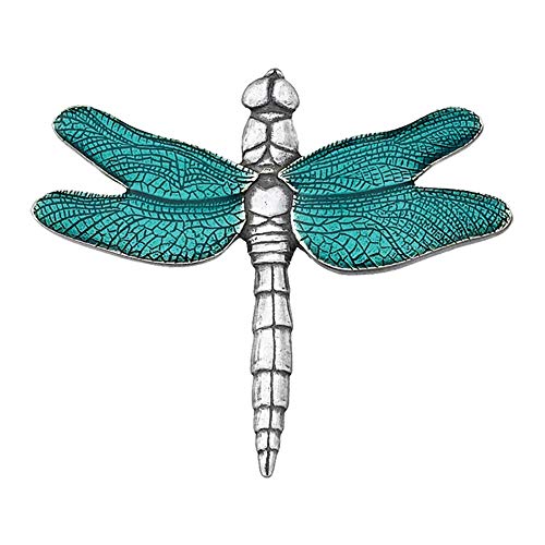 DANFORTH – Dragonfly Brooch Pin (Teal) – Handcrafted Pewter Dragonfly Pin – 2”, Made In USA