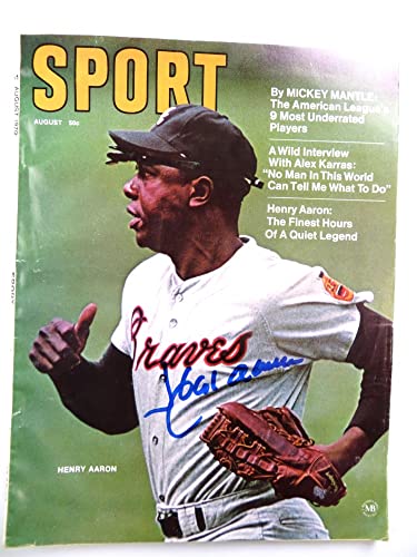 Hank Aaron Signed Autographed Magazine SPORT 1970 Braves JSA AB27651