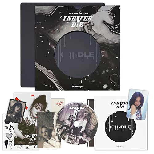 (G)I-DLE - 1st Full Album [I NEVER DIE] (Spoiled Version) Sleeve + Pet film +Bookler + CD +Lyric paper + Photocard + Mini Poster