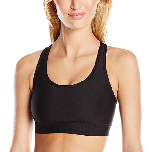 Hanes Sport Women's Compression Racerback Sports Bra,Black,Small