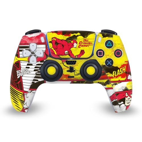 Head Case Designs Officially Licensed The Flash DC Comics Panel Collage Comic Book Art Vinyl Faceplate Sticker Gaming Skin Decal Cover Compatible with Sony Playstation 5 PS5 DualSense Controller