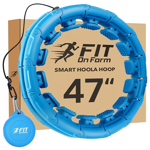 Infinity Weighted Hula Fit Hoop for Adult Weight Loss, 2 in 1 Smart Fitness Exercise Hoop for Women Abs Workout, Fit on Form 24/28/32 Detachable Knots