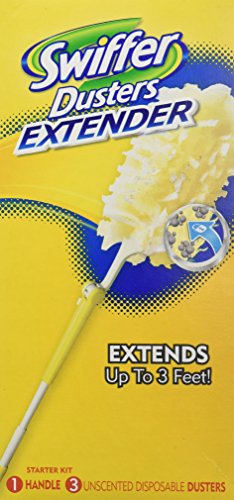 Swiffer 360 Dusters Extender Kit, 3 Unscented Dusters With Extendable handle (Packaging May Vary) 4 Piece Set