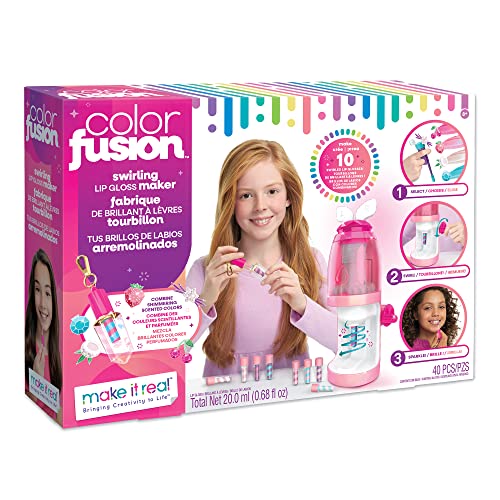 Make It Real Color Fusion Lip Gloss Maker - DIY Lip Gloss Making Kit for Girls - Lip Kit for Kids - Girls Lip Gloss Kit to Make Your Own Lip Gloss - Toy Lip Balm Craft Kit for Girls & Teens 8+