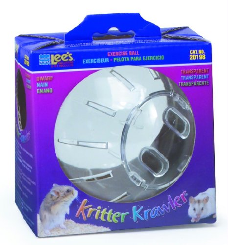 Lee's Kritter Krawler Mini Exercise Ball, 5-Inch, Plastic, Clear