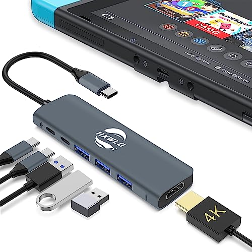Portable Switch Dock for Nintendo Switch & OLED, USB C to HDMI Adapter Docking Station for Nintendo Switch, Type C Hub Adapter Switch Docking Station for TV Compatible with OLED/Nintendo Switch