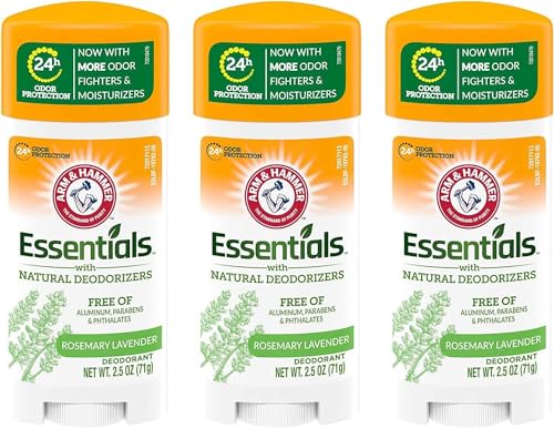 Arm & Hammer Essentials Natural Deodorant, Fresh - 2.5 oz - 3 pk