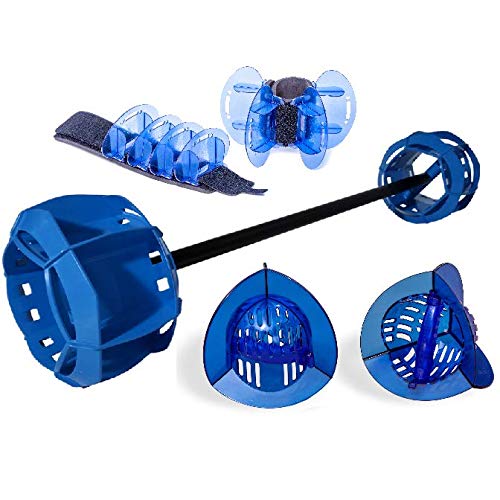 Hydrorevolution Ultimate Pool Fitness Bundle | High Resistance Water Weights | Aquatic Exercise Equipment | Aqualogix Blue Bells, Fins & Aquastrength Barbell