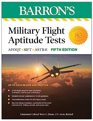 Military Flight Aptitude Tests, Fifth Edition: 6 Practice Tests + Comprehensive Review (Barron's Test Prep)