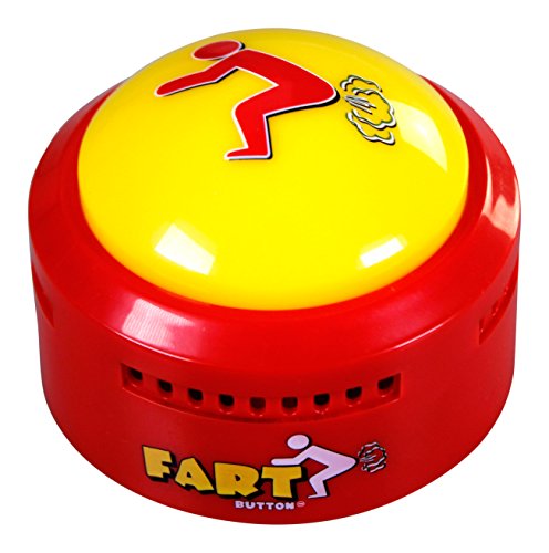Talkie Toys Products Fart Button – 20 Funny Fart Sounds - Hilarious Talking Toy for Fart Games, Fart Trivia, Office Humor, Stress Relief and More