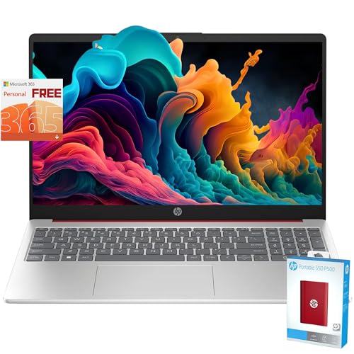 Hp Essential 15.6' Anti-Glare HD Laptop, Intel Quad-core Processor, 16GB RAM, 628GB Storage(128GB UFS+500GB Portable SSD), Office 365 1-Year, Upto 11 hrs Long Battery, Win11 S, Scarlet Red
