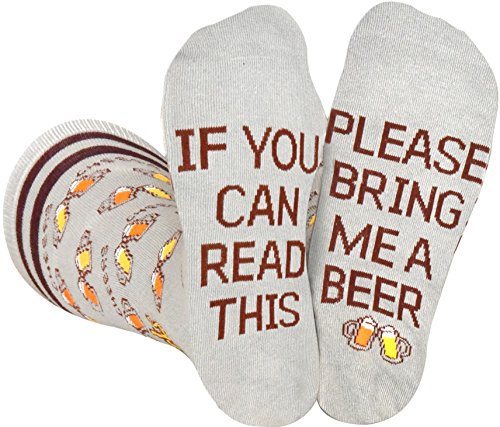 Saucey Socks If You Can Read This Please Bring Me Beer Socks, Men Women, Luxury Cotton, Great Gift (Medium, Beer - Cheers)
