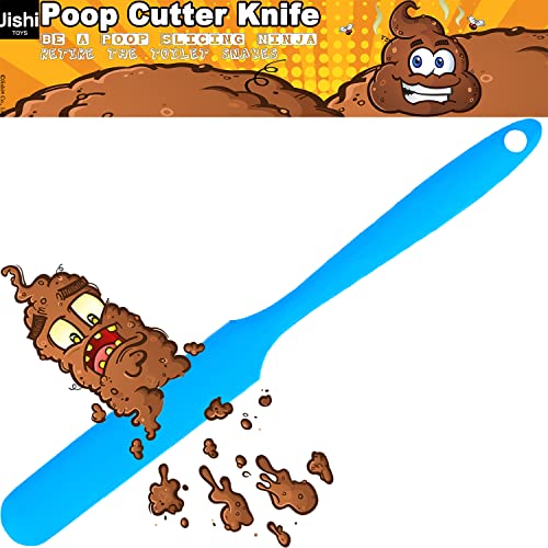 Jishi Funny Poop Cutter Knife Toilet Gag Gifts for Adults Men Husband Dad Kids, Christmas Useful White Elephant Gifts Stocking Stuffers, Hilarious Birthday Practical Jokes Pranks Fun Poo Stick Gadgets