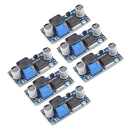 Queta 6 Pieces LM2596s DC to DC Buck Converter Step Down Voltage Regulator Power Module 3.2-40V to 1.25-35V 3A High Efficiency DC Voltage Stabilizer Volt Transformer LM2596 DC-DC Buck Converter
