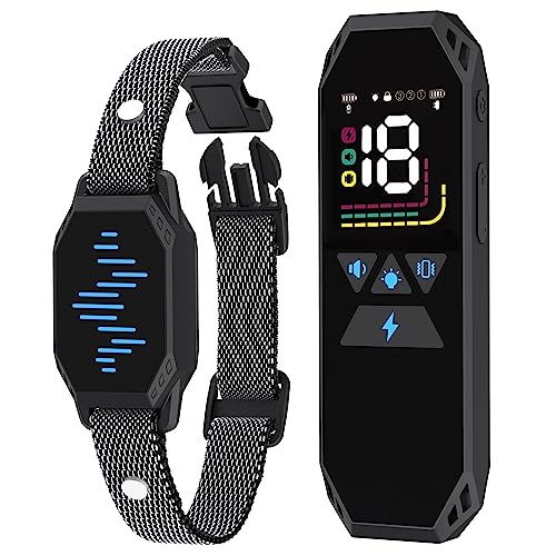 Dog Training Collar for Large Dog, Dog Shock Collar, 4 Training Modes Beep,Vibration,Electric Shock,Dog Finder,Rechargeable IP67 Waterproof E-Collar with Remote 2500FT
