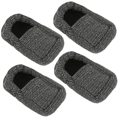 Vive Walker Ski Glide Covers 4 PCS - Heavy Duty Removable Padded Replacement Caps- Universal Fit Sock Pad, Indoor, Outdoor - Precut Padding- Rollator Glider Tennis Ball Accessories Sliders for Seniors