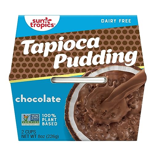 Sun Tropics Tapioca Pudding, Chocolate | Vegan Pudding, Dairy Free Pudding | Gluten Free, Non-GMO | Ready-to-Eat Pudding Cups 4.0oz (Pack of 6)