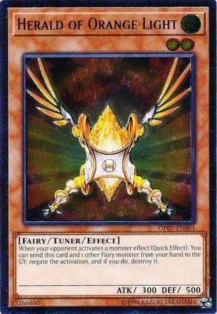 Yu-Gi-Oh! - Herald of Orange Light - OP07-EN001 - Ultimate Rare - Unlimited Edition - OTS Tournament Pack 7