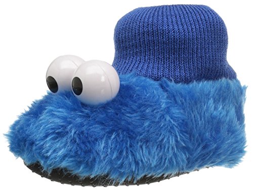 Sesame Street Unisex-Baby Cookie Monster Puppet Slipper, Blue, 7/8 Child US Toddler