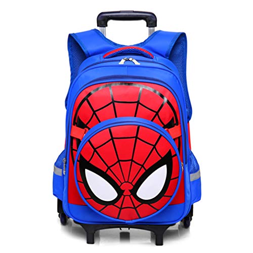 GLOOMALL Cartoon Six Wheels Trolley Case School Bags Boy Oxford Cloth Vacation Backpack, Medium