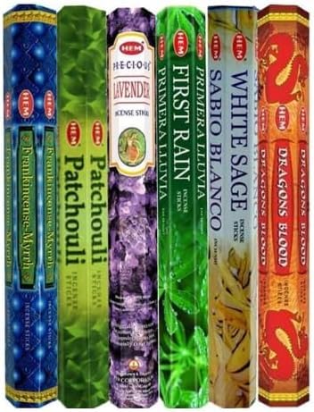 HEM Assorted Hexa Combo Incense Sticks (Assorted Incense Sticks)