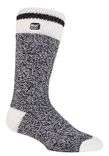 Heat Holders - Mens and Women's winter Thermal Socks in 35 Colours (Black Block Twist)