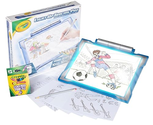 Crayola Light Up Tracing Pad - Blue, Tracing Light Box for Kids, Drawing Pad, Classroom Toy for Kids, Gifts for Boys & Girls, 6+