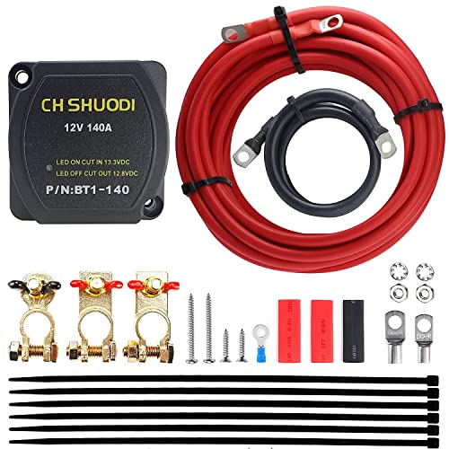 CH SHUODI 12v 140 Amp Dual Battery Isolator Kit Battery Isolator 12v Kit 12v Dual Battery Isolator Kit Dual Battery Isolator Kit 12 Volt Trueam Dual Battery 12v Isolator Kit Dual Battery Isolator Kit