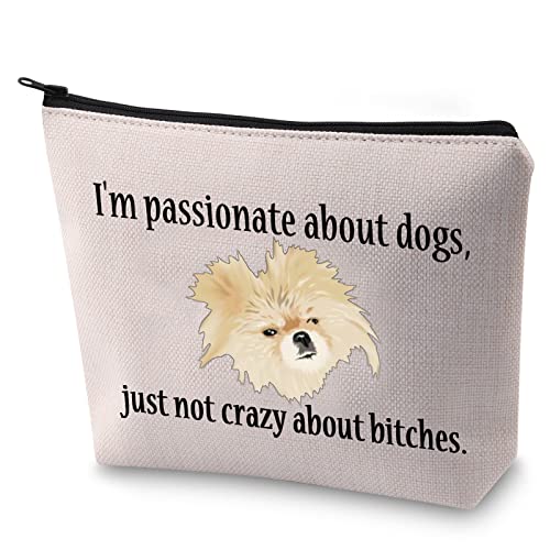 BLUPARK Real Housewives Makeup Bag TV Fans Gifts I'm Passionate About Dogs Not Crazy Cosmetic Bag for Fans(Just Not Crazy)
