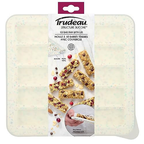 Trudeau Protein Bar Pan With Lid-White Confetti/Fuchsia -05121039