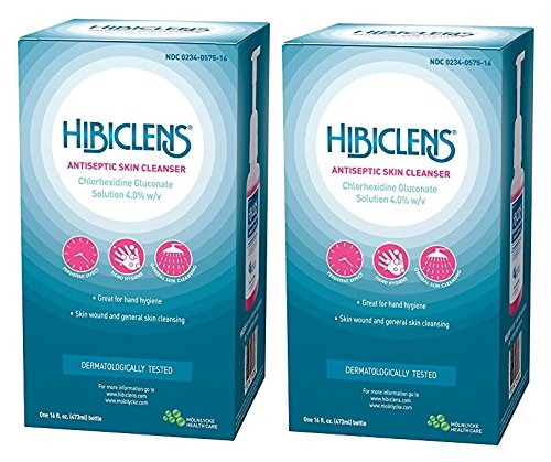 Hibiclens Antimicrobial Skin Liquid Soap with Foaming Pump, 16 Fluid Ounce (Pack of 2)