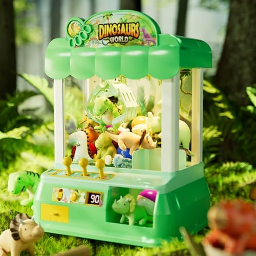 ANBURI Dinosaur Claw Machine, Large Claw Machine for Kids, Dinosaur Toys Games for Kids 3-5 5-7, 3 4 5 6 7 8 Year Old boy Birthday Gift Ideas, Vending Machine Toys for Tiny Stuff.
