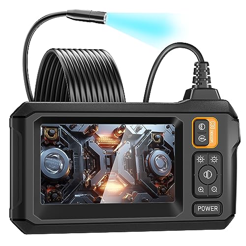 GOLDEGGS Borescope,4.3”Industrial Endoscope Camera with Light,1080P HD Inspection Camera,IP67 Waterproof Handheld Sewer Snake Camera with 9 LED Lights,Scope Camera for Home/Pipe/Automotive(16.4FT)
