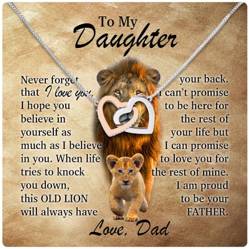 To My Daughter Necklace From Dad With Heartfelt Message & Elegant Box, Father Daughter Gifts from Dad, Birthday Gift for Daughter Adult, Father Daughter Necklace, Daddy Daughter Gifts For My Daughter