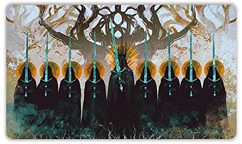 Paramint The Nine Black Riders (Stitched) - MTG Playmat by Anato Finnstark, LOTR Lord of The Rings - Compatible for Magic The Gathering Playmat - Play MTG, YuGiOh, TCG - Original Play Mat Art Designs