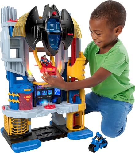 Fisher-Price Imaginext DC Super Friends Batman Playset Ultimate Headquarters 2-Ft Tall with Lights Sounds Figures & Accessories for Ages 3+ Years