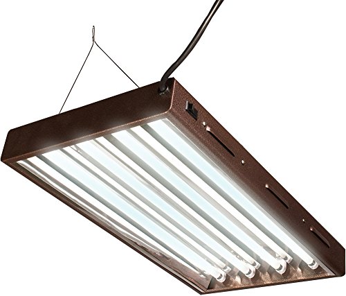 Hydrofarm Agrobrite Designer T5, FLP24, 96W 2 Foot, 4-Tube Fixture with Lamps, 2-Feet/4-Tube, Black